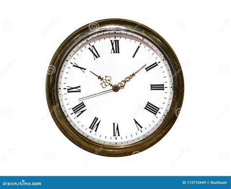 Reloj Retro Con Los Números Romanos Imagen De Archivo Imagen De Reloj