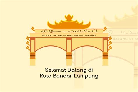 Lampung City Of Indonesia Vector Custom Designed Illustrations