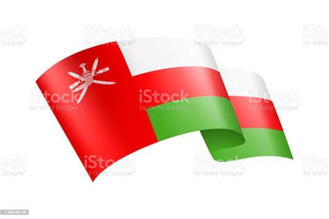 Oman Flag Ribbon Omani Flag Header Banner Vector Stock Illustration