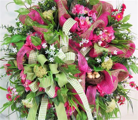 Deco Mesh Spring And Summer Wreath Gorgeous And Showy On Your