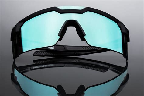 Heatwave Future Tech Black Frame Sunglasses Arctic Chrome Lens