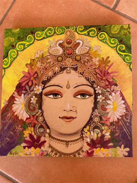 Krishnas First Queen Rukmini Divine Goddess Of Fortune Etsy India