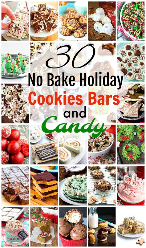 Looking for christmas cookie ideas? 30 Easy No Bake Holiday Cookies Bars and Candy #nobakebars ...
