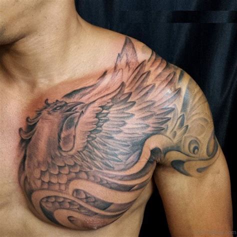 67 Funky Phoenix Tattoos For Chest