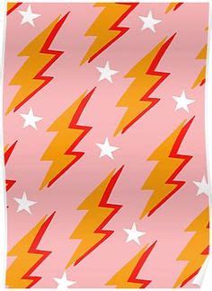 Lightning bolt wallpaper aesthetic biajingan wall. 'Pink lightning bolt' Poster by ChimaineMary in 2020 ...