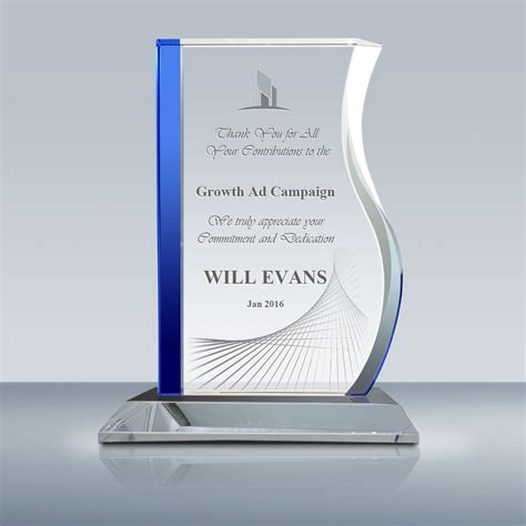 Employee Recognition Crystal Progress Award 019 Goodcount 3d