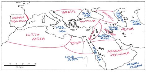 Blank Middle East Map Quiz