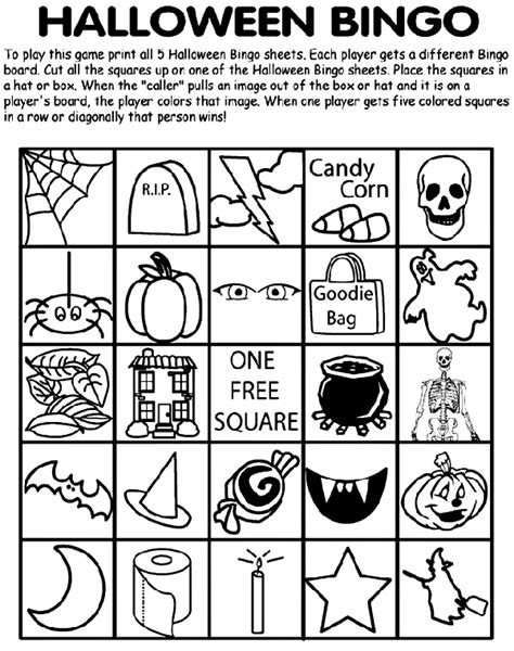 Students learn visual discrimination skills while sorting these colorful pictures. Halloween Bingo No.3 Coloring Page | crayola.com