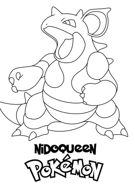 Pokemon Nidoqueen Kolorowanka Morindia Pokoloruj Rysunek