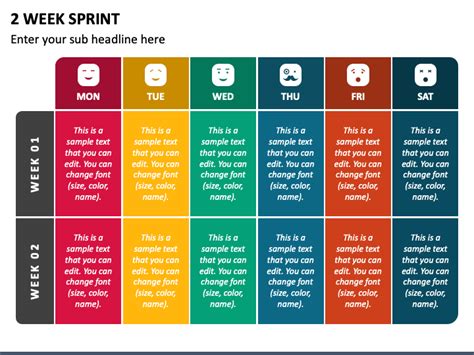 Weekly Sprint Calendar Schedule Template Venngage