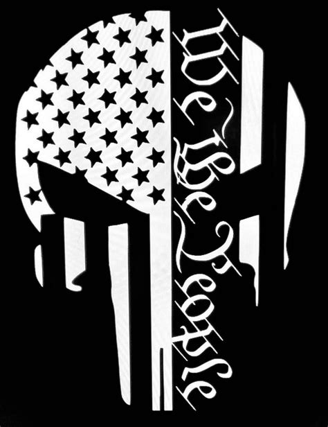 We The People Punisher Flag Decal Free Shipping Etsy