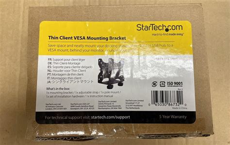 Startech Accessory Accsmnt Thin Client Mount Vesa Mounting Bracket