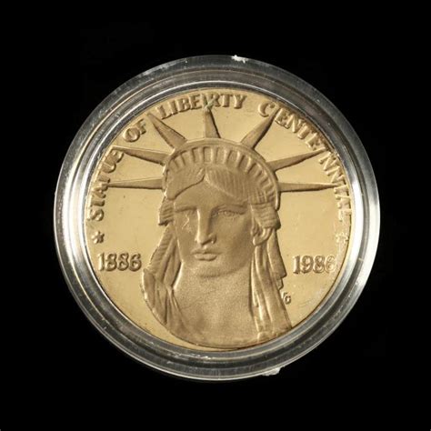 Private 1986 Statue Of Liberty Centennial Proof Gold Medallion Lot