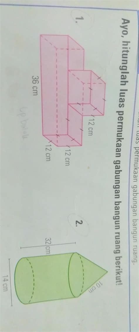 Ayo Hitunglah Luas Permukaan Gabungan Bangun Ruang Berikut