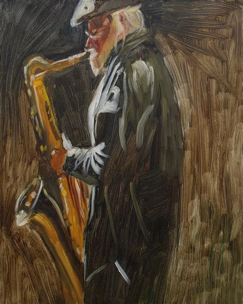 Sax Player Painting By Elena Sokolova Fine Art America