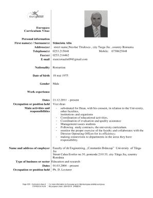 Europass is a set of online tools to help with creating cvs, cover letters and also help users to find jobs and courses in the eu. Europass Cv Template Download - Europass Cv Template Pdf ...
