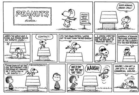 Peanuts Comic Strip October 10 1965 The First Time Snoopy Goes After