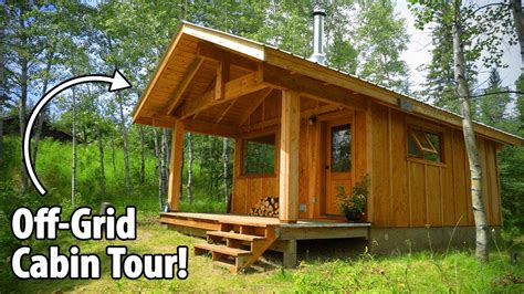 Off Grid Tiny Cabin Tour Youtube