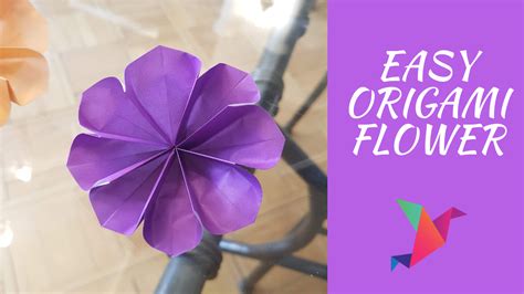 Really Easy Origami Flower Origami Flowers For Beginners Paper Craft