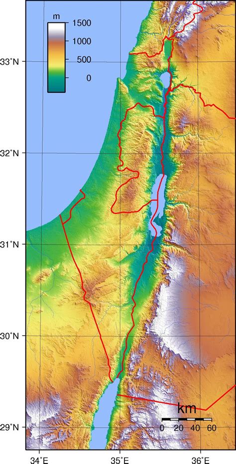 Geographical Map Of Israel Topography And Physical Features Of Israel