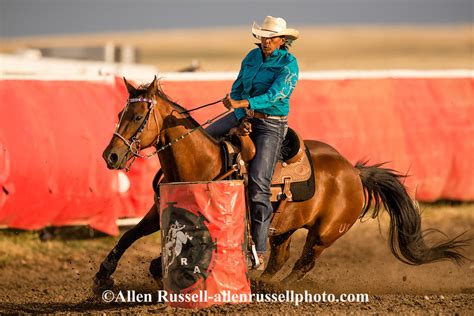 Rocky Boy Rodeo Barrel Racing On Rocky Boy Indian Reservation In