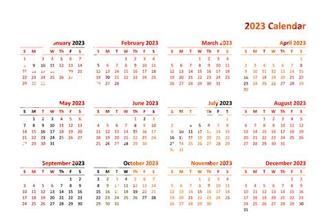 Year 2023 Calendar Png Photos Png Mart