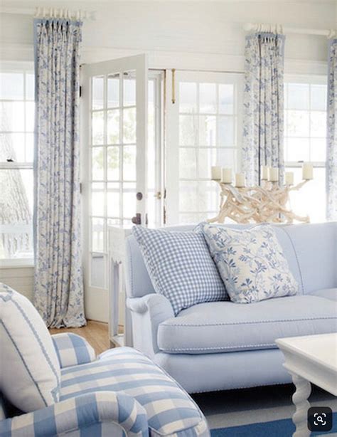 Blue And White ️ Blue And White Living Room Country Living Room