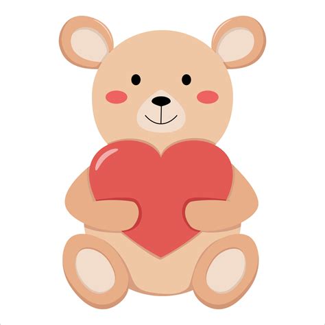 Cute Teddy Bear Hug Love 20061628 Vector Art At Vecteezy