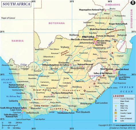Detailed maps of south africa in good resolution. Map of South Africa with cities - Map of South Africa ...