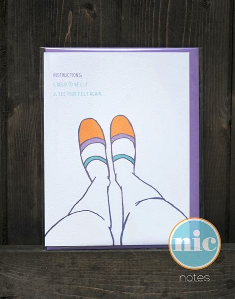 Items Similar To See Your Feet Again Pregnancy Card On Etsy