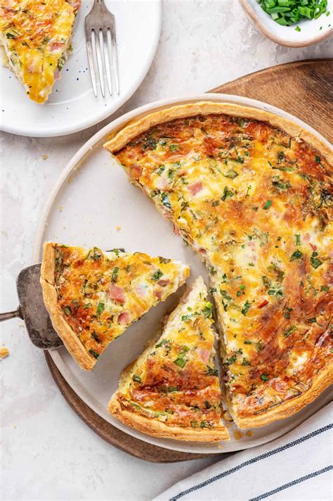 Easy Ham And Cheese Quiche Recipe All Things Mamma