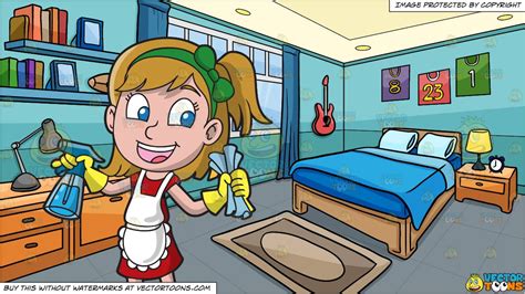 A Girl Cleaning The House And A Bedroom Of A Boy