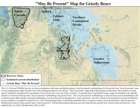 Grizzly Bear May Be Present Map Updated 62322