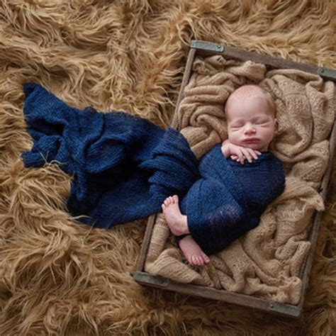 35150cm Baby Photography Props Blanket Wraps Stretch Knit Wrap Newborn