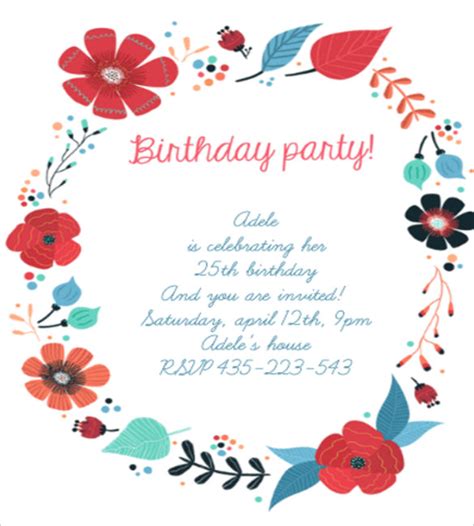 birthday invitation template   psd format