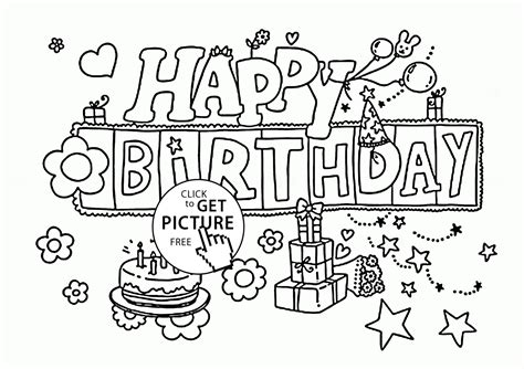 The 20 Best Ideas For Happy Birthday Coloring Card Best Collections