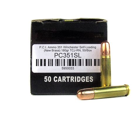 Pci 351 Winchester Self Loading 180 Gr Total Copper Jacket Round Nose