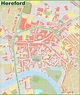 Hereford city center map