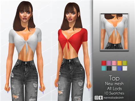 Knotted Crop Top The Sims 4 Catalog