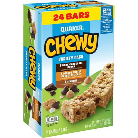 Quaker Chewy Granola Bars 3 Flavor Variety Pack 24 Count Walmart
