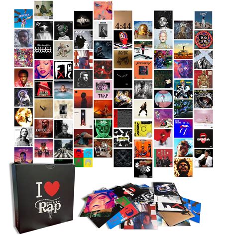 Buy 100pcs Print Album Covers Photo Collage Kit For Wall Aesthetic