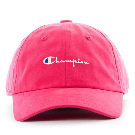 Champion Dad Cap Reverse Weave Baseball Logo Pink Pink Clothes