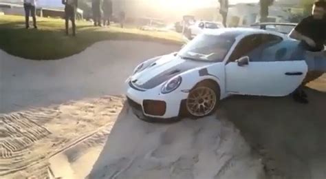 Porsche 911 Gt2 Rs Owner Forgets To Yell Fore Crashes On Golf Course