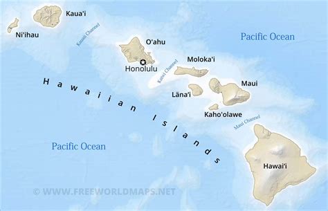 Printable Map Of Hawaiian Islands