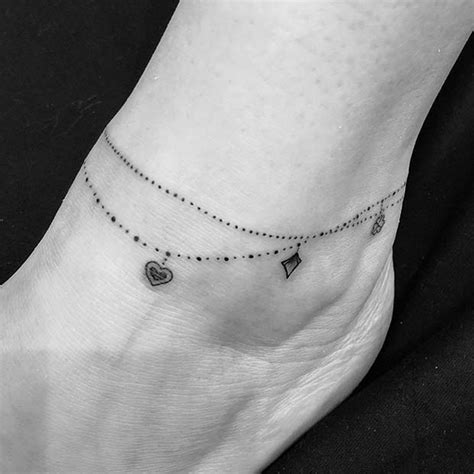 Top 110 Ankle Bracelet Tattoos With Initials