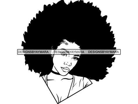 afro woman svg nubian queen diva afro hair beautiful african etsy