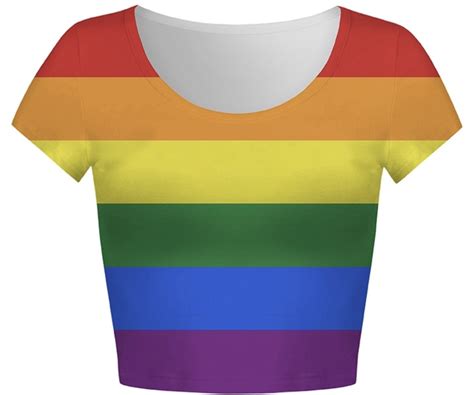 Pride Rainbow LGBTQ Flag Crop Top Cybershop Australia