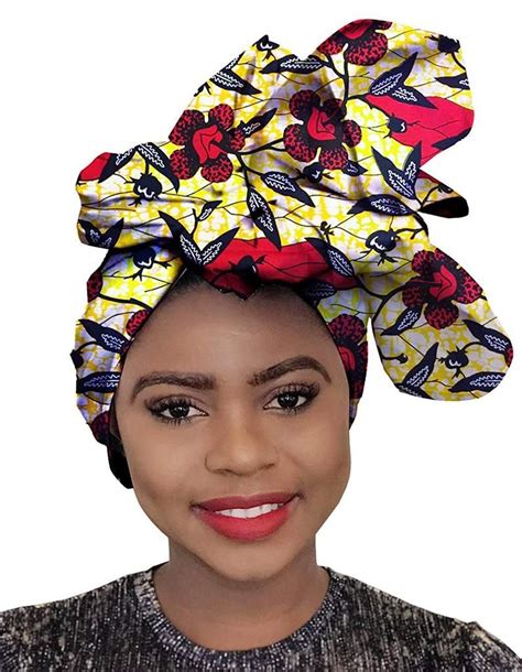 African Traditional Wax Print Head Scarf Tie One Size Head Scarf Tying Turban Headwrap