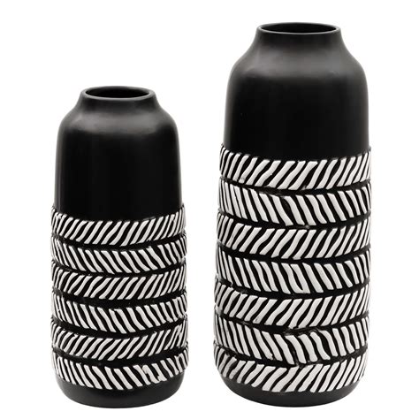 Buy Teresas Collections Black And White Vase For Home Decor Boho Ceramic Vases Accents