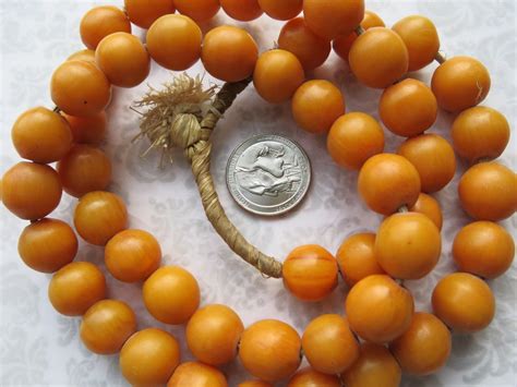 African Amber Lightweight Copal Beads 15mm Round Extra